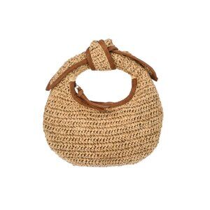 Top Knot Mini Crescent Bag, Natural